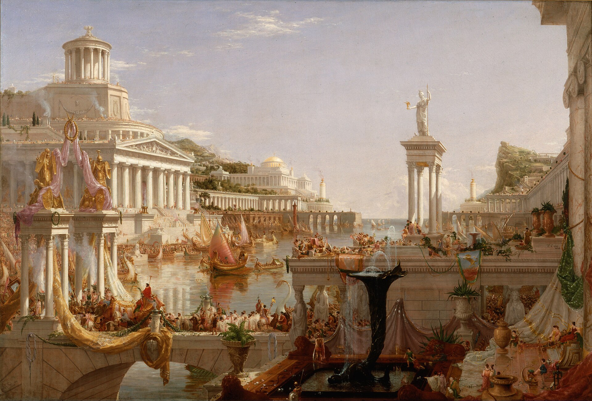 The Pompeian Empire at its height — painting by Thomas Cole